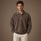 Polo Shirt Drop Shoulder Relaxed Fit Brown – Product Photo
