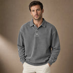 Polo Shirt Drop Shoulder Relaxed Fit Gray – Product Photo