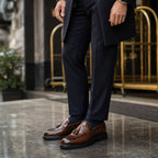 Tassel Loafer Leather Brown – Side Angle View