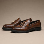 Tassel Loafer Leather in Brown – Tarlano Premium Menswear