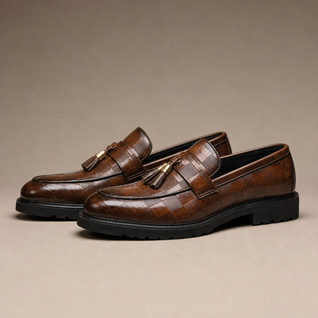 Tassel Loafer Leather in Brown – Tarlano Premium Menswear