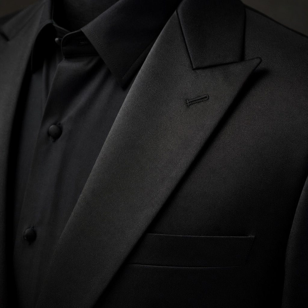 Velvet Blazer Single Breasted Black – Fabric and Detail Close-Up