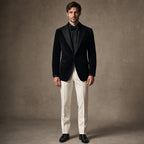 Velvet Blazer Single Breasted Black – Product Photo