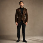 Velvet Blazer Single Breasted in Brown – Tarlano Premium Menswear