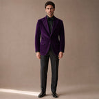 Velvet Blazer Single Breasted in Purple – Tarlano Premium Menswear