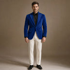 Velvet Blazer Single Breasted in Royal Blue – Tarlano Premium Menswear