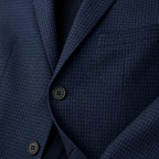 Slim Fit Blazer Navy Blue Navy Blue – Fabric and Detail Close-Up