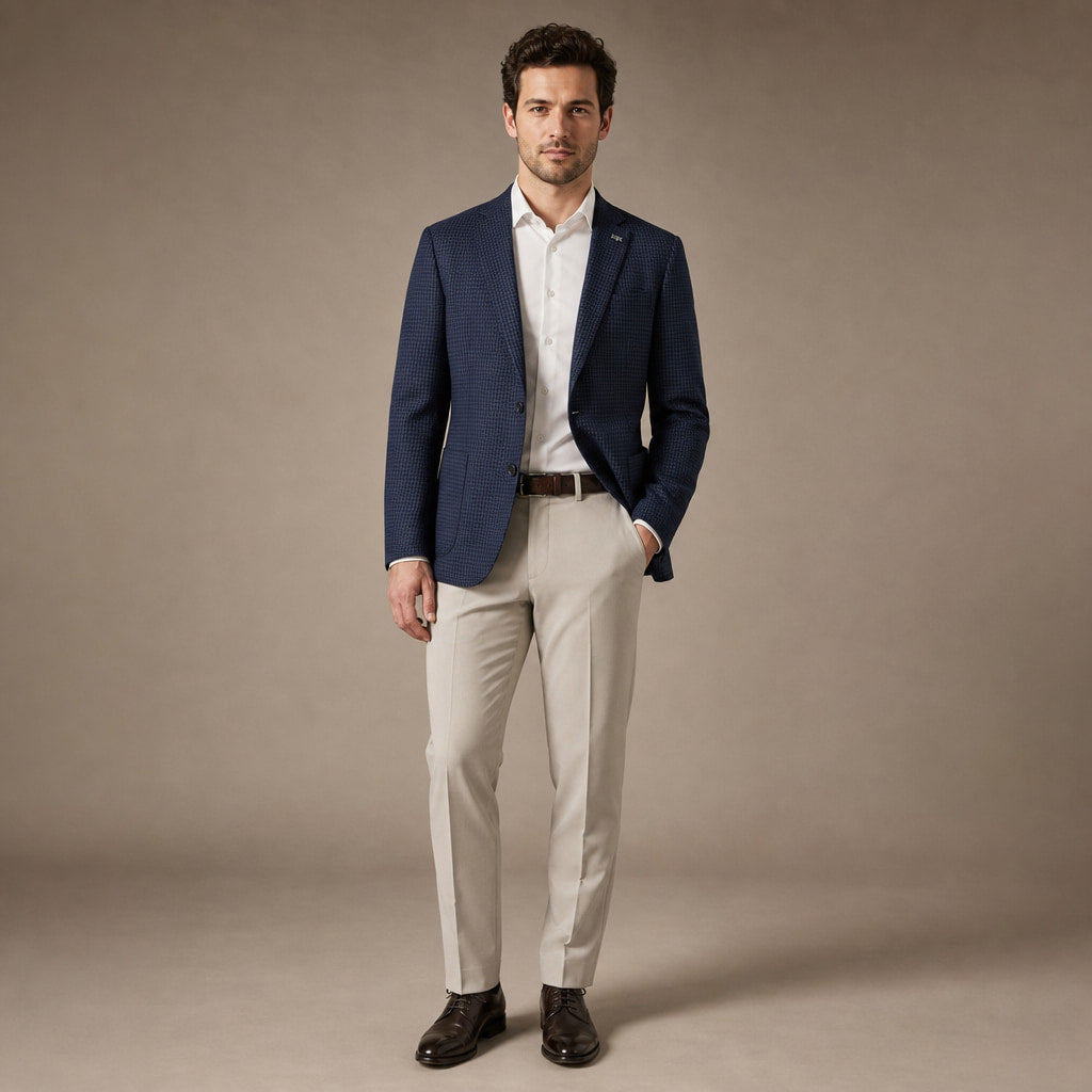 Slim Fit Blazer Navy Blue Navy Blue – Full Look