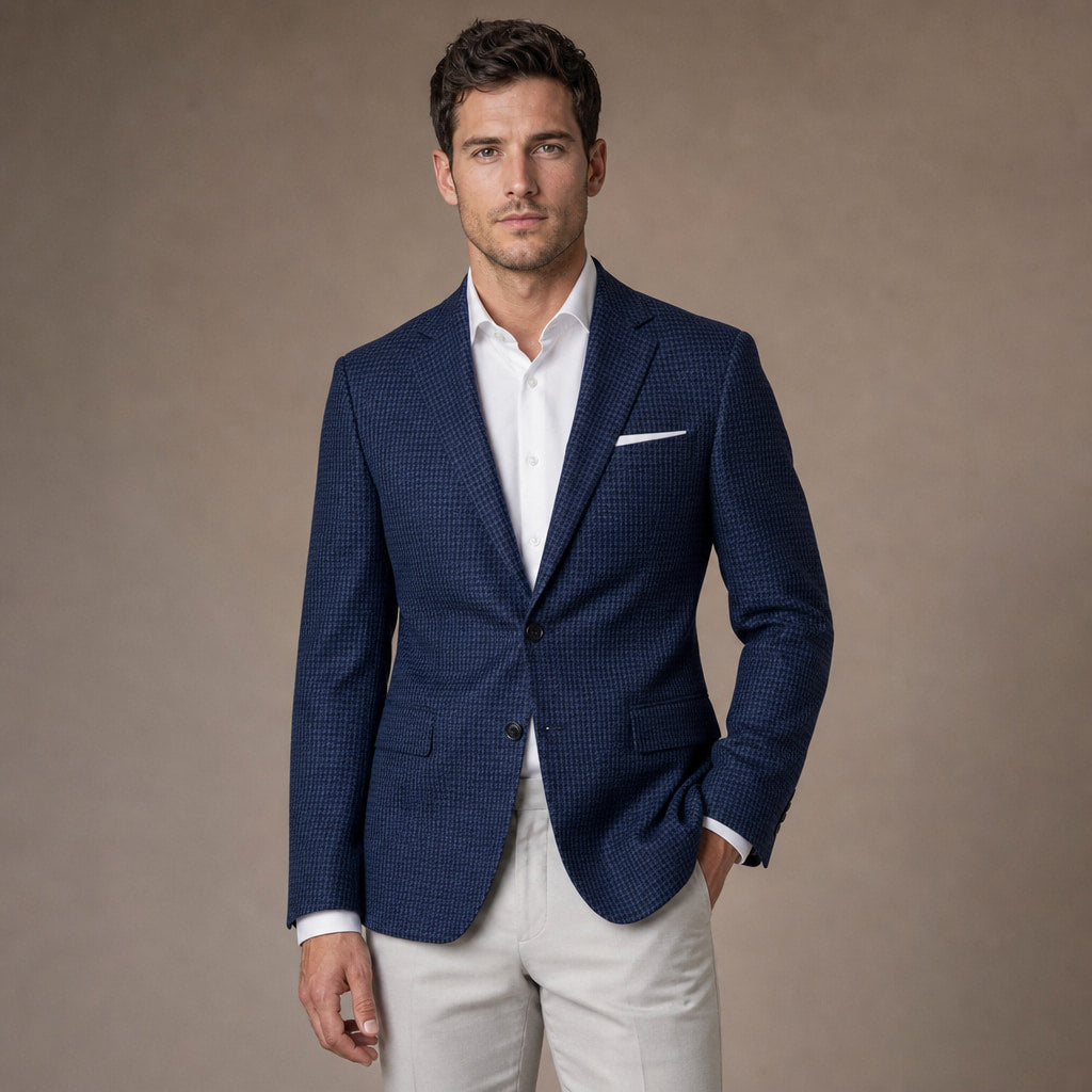Slim Fit Blazer Navy Blue in Navy Blue – Tarlano Premium Menswear