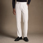 Dress Pants Pleated Front Striped White – Product Photo