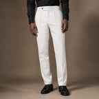 Dress Pants Pleated Front Striped in White – Tarlano Premium Menswear