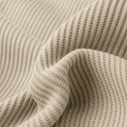 Long Sleeve Henley Waffle Knit Khaki – Fabric and Detail Close-Up