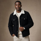 Corduroy Jacket Regular Fit in Black – Tarlano Premium Menswear