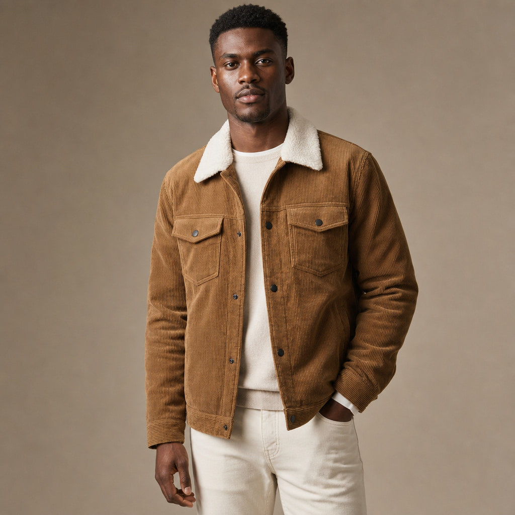 Corduroy Jacket Regular Fit in Brown – Tarlano Premium Menswear