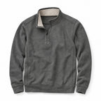 Quarter Zip Sweater Sherpa Collar Fleece Grey – Product Photo