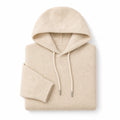 Graphic Hoodie Wool Knit Pullover Beige – Product Photo