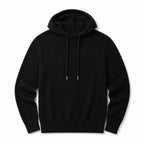 Graphic Hoodie Wool Knit Pullover Black – Product Photo