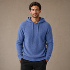 Graphic Hoodie Wool Knit Pullover in Blue – Tarlano Premium Menswear