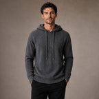 Graphic Hoodie Wool Knit Pullover in Dark Gray – Tarlano Premium Menswear