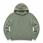 Graphic Hoodie Wool Knit Pullover Green – Product Photo
