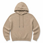 Graphic Hoodie Wool Knit Pullover Khaki – Product Photo