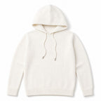 Graphic Hoodie Wool Knit Pullover White – Product Photo