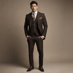 Three Piece Suit Slim Fit Formal Coffee – Product Photo