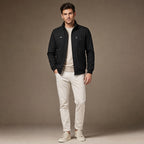 Puffer Jacket Quilted Zip Front Black – Full Look