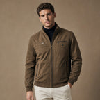 Puffer Jacket Quilted Zip Front Brown – Product Photo
