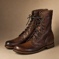 Chukka Boots Leather High-Top Dark Brown Dark Brown – Product Photo
