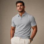 Classic Pique Polo Shirt in Black Gray – Product Photo