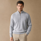 Coastal Knit Pullover in Light Gray – Tarlano Premium Menswear