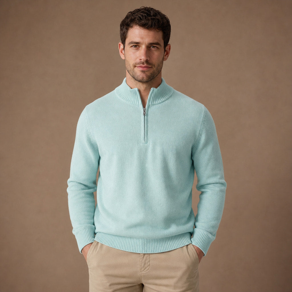 Coastal Knit Pullover in Mint – Tarlano Premium Menswear