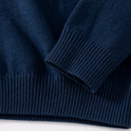Coastal Knit Pullover Navy – Fabric and Detail Close-Up