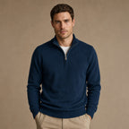 Coastal Knit Pullover in Navy – Tarlano Premium Menswear