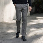 Dress Pants Plaid Straight Leg Black Black – Styled Editorial Shot