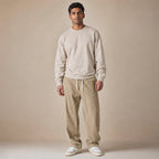 Corduroy Sweatpants Fine-Wale Stretch with Deep Pockets in Khaki – Tarlano Premium Menswear