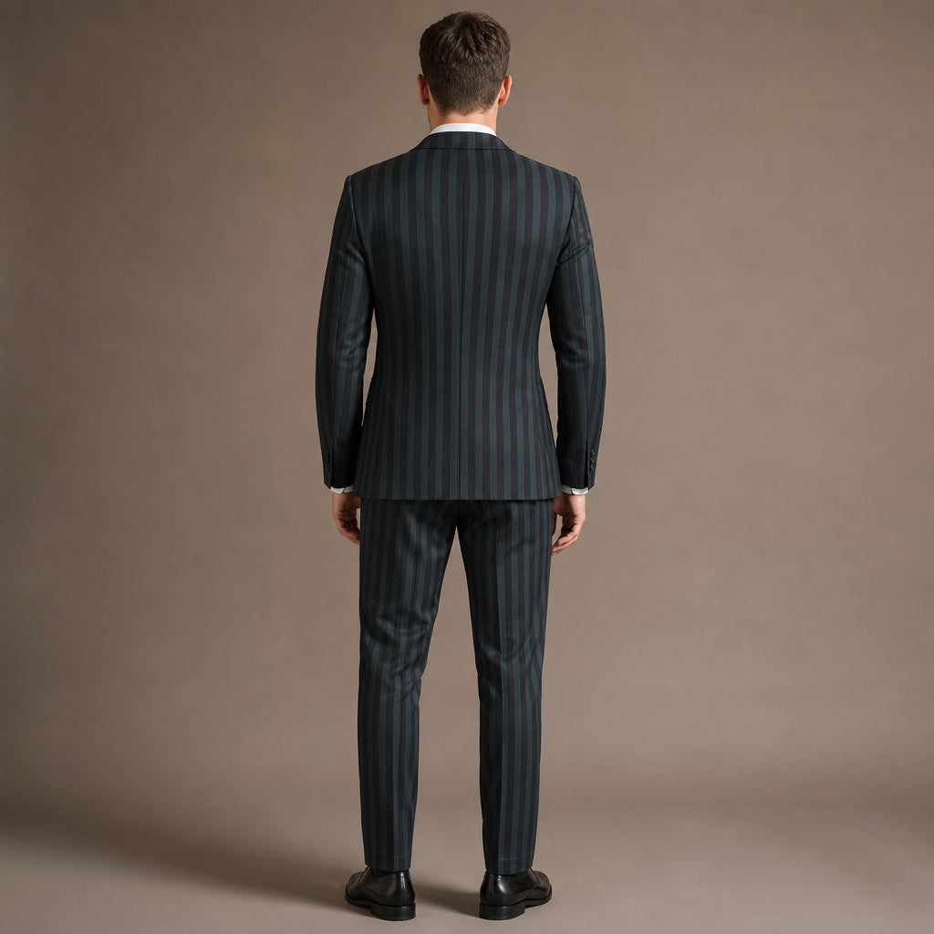 Three Piece Suit Green Green – Side Angle View