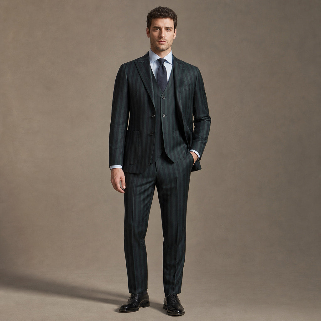 Three Piece Suit Green in Green – Tarlano Premium Menswear