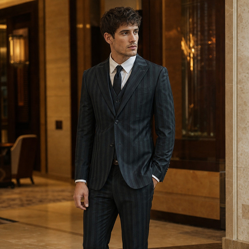 Three Piece Suit Green Green – Styled Editorial Shot