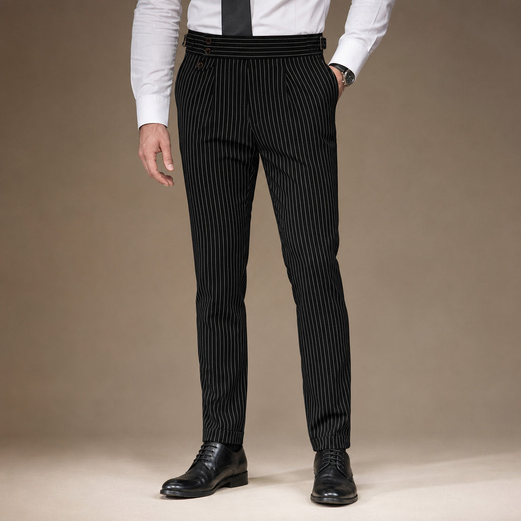 Dress Pants Striped Slim Fit Black – Product Photo