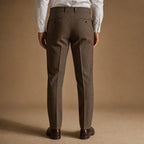 Plaid Trouser Slim Fit Brown – Full Look
