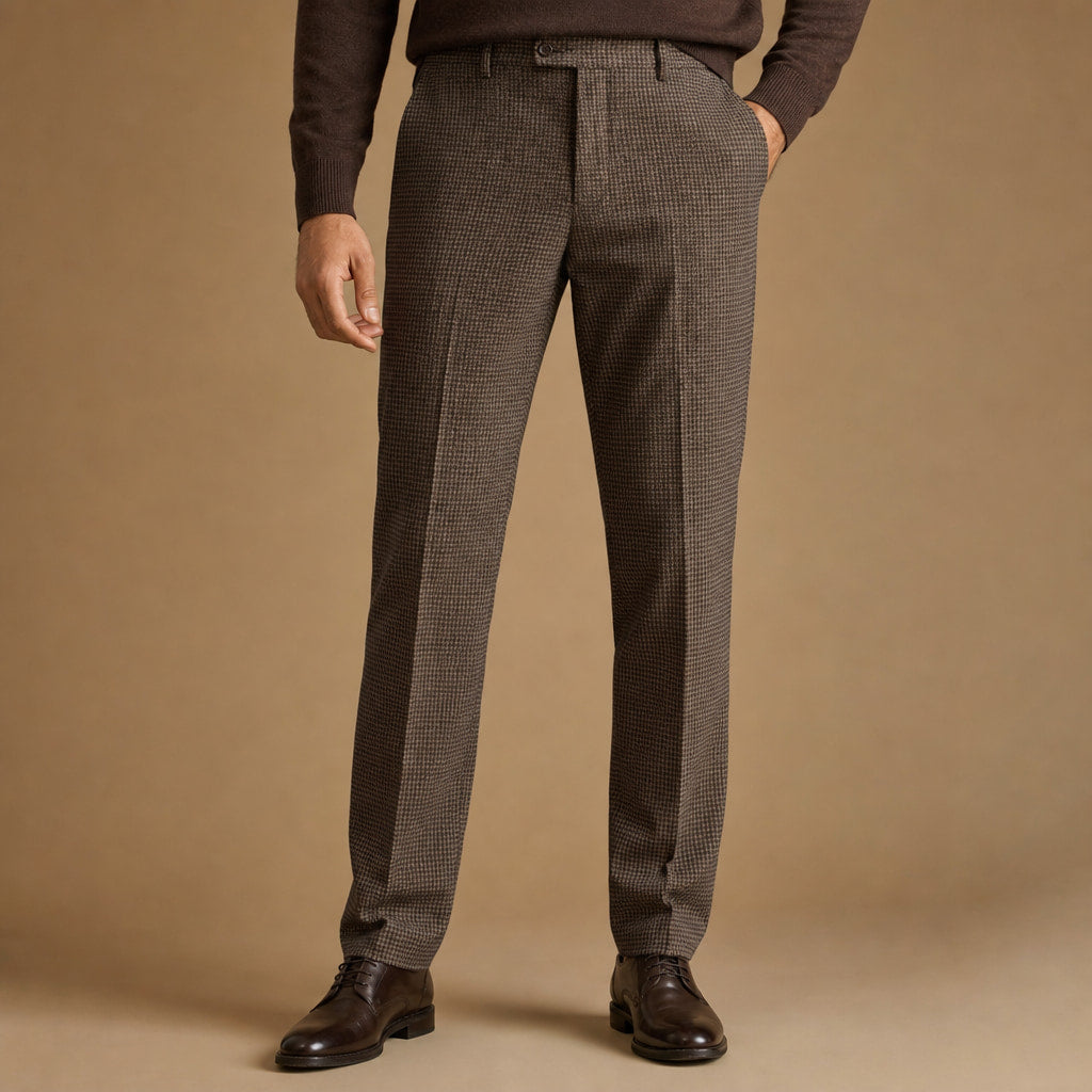 Plaid Trouser Slim Fit Brown – Product Photo