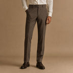 Plaid Trouser Slim Fit in Brown – Tarlano Premium Menswear