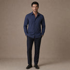 Cotton Striped Shirt Shop Navy – Full Look