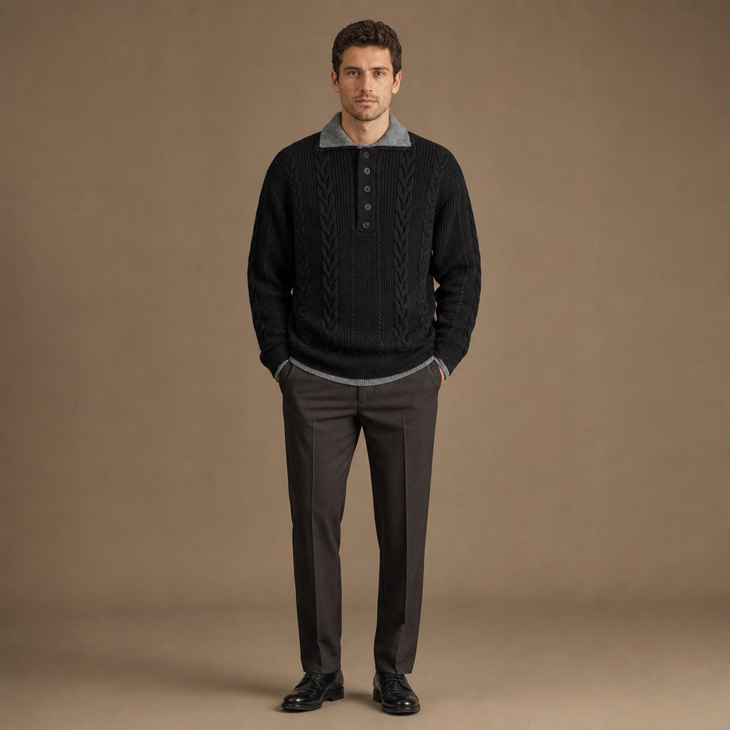 Dartmouth Duo-Knit Black – Full Look