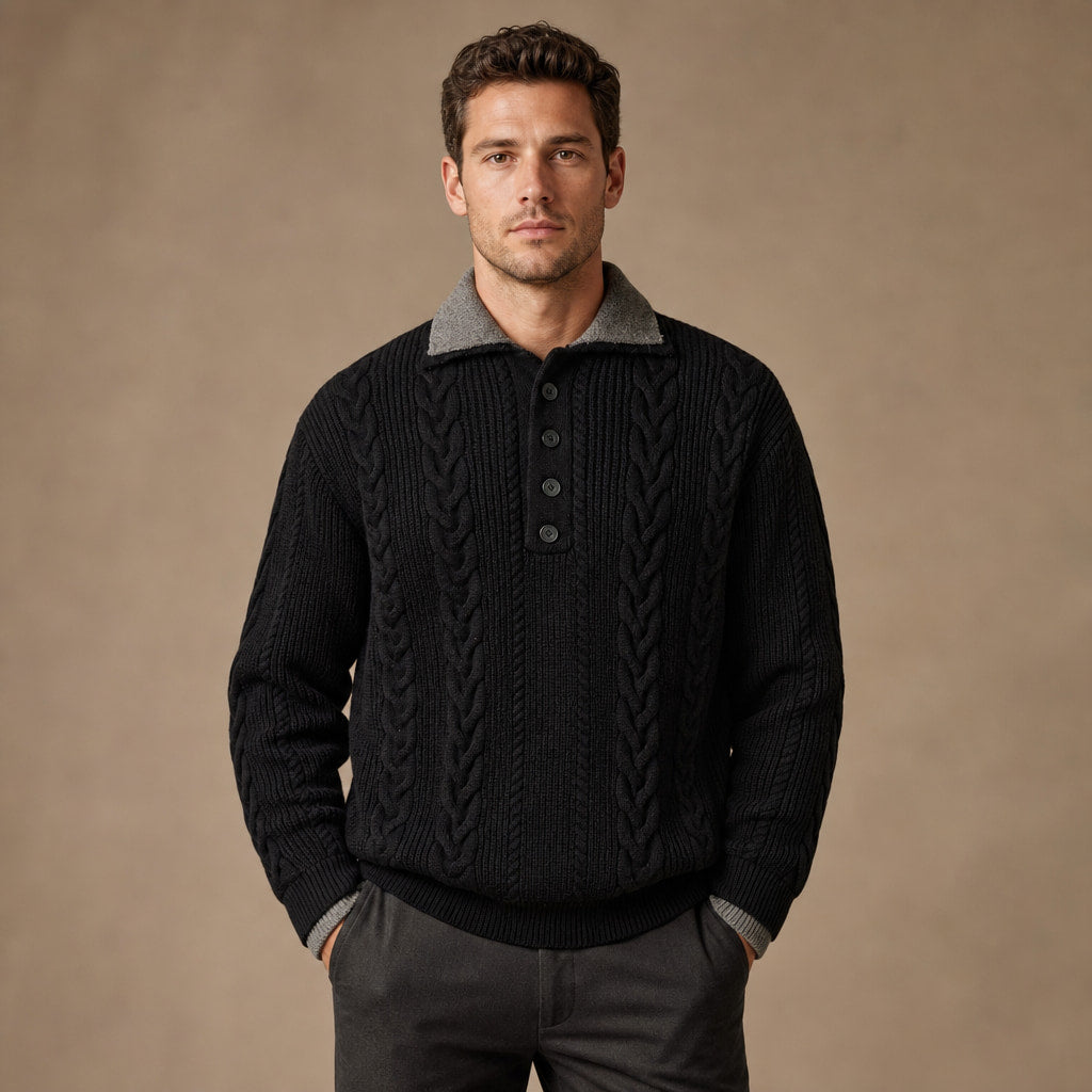 Dartmouth Duo-Knit in Black – Tarlano Premium Menswear