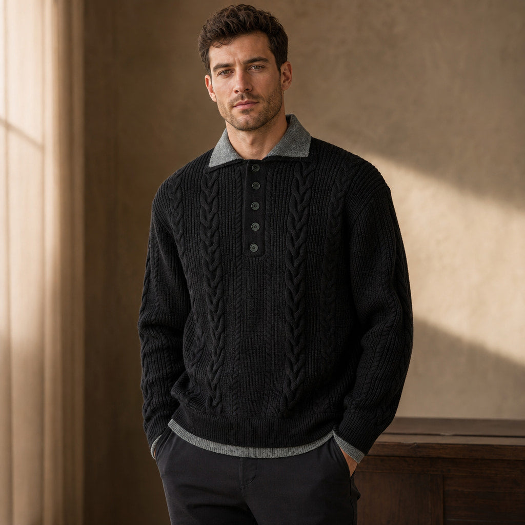 Dartmouth Duo-Knit Black – Styled Editorial Shot