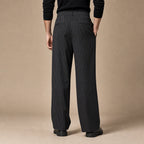 Pinstripe Trouser Wide Leg Black Black – Full Look