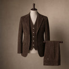 Suede Waistcoat Five Button Brown – Product Photo